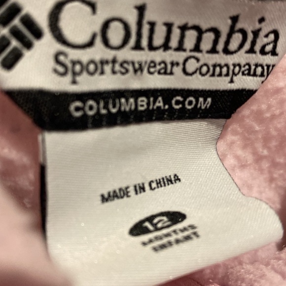 3/25$ Columbia Baby Girl Pink Fleece Jacket Size 12mos. - Picture 3 of 4